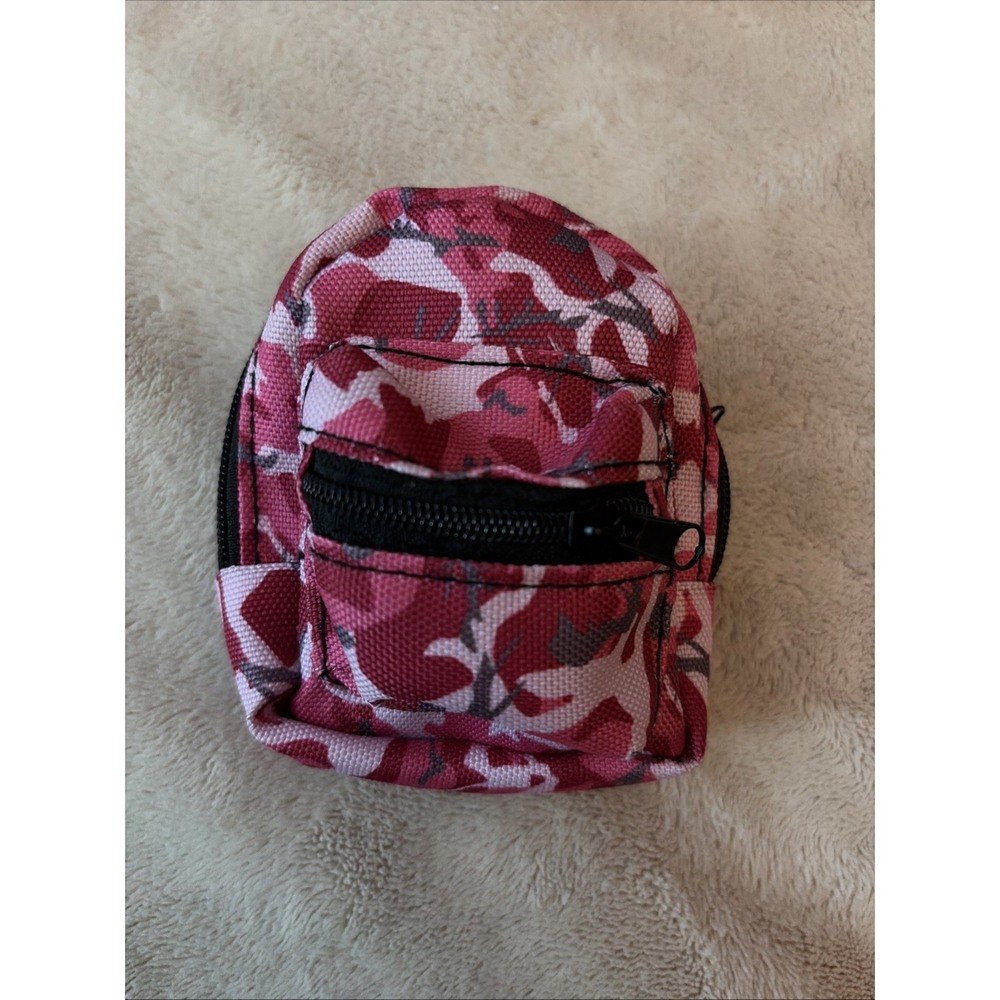 The Real LITTLES Miniature Pink Camo Backpack,  Bag Charm Fashion Doll